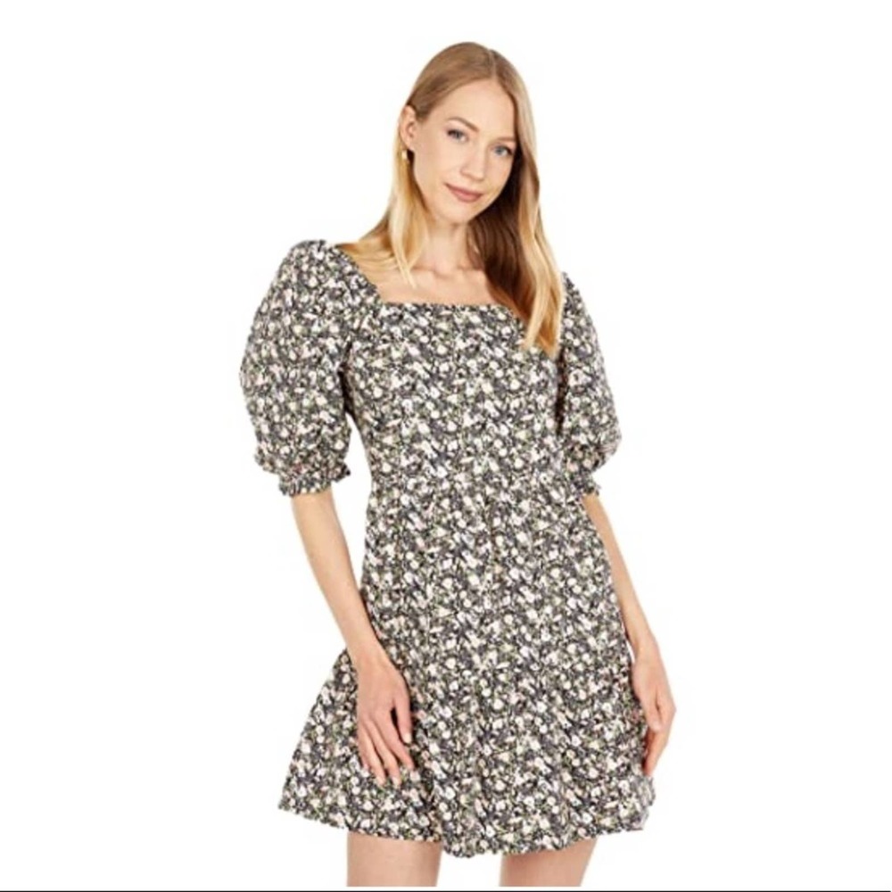 Levi's Women's Willa Trapeze Dress in Nora Floral Obsidian